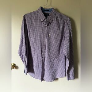 Madison James Lavender Checkered Button Down Shirt